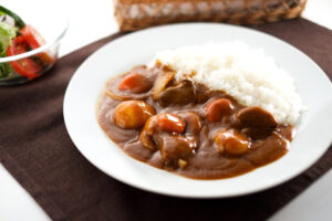 Japanese curry and rice.